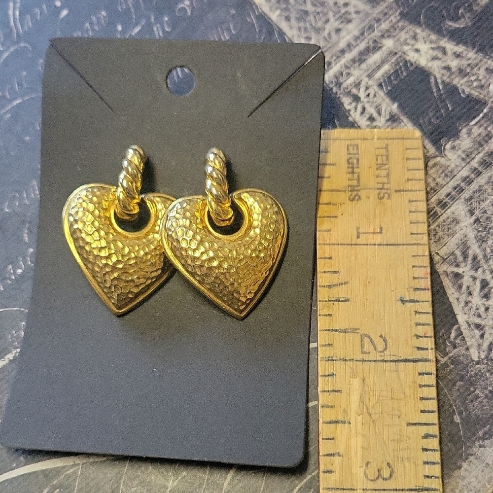 MCMGold Heart Earrings